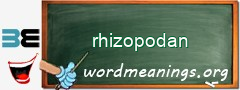 WordMeaning blackboard for rhizopodan